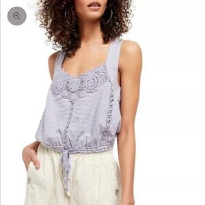 💫SALE Free People Sweet Something Tank Top Frosted Lilac New